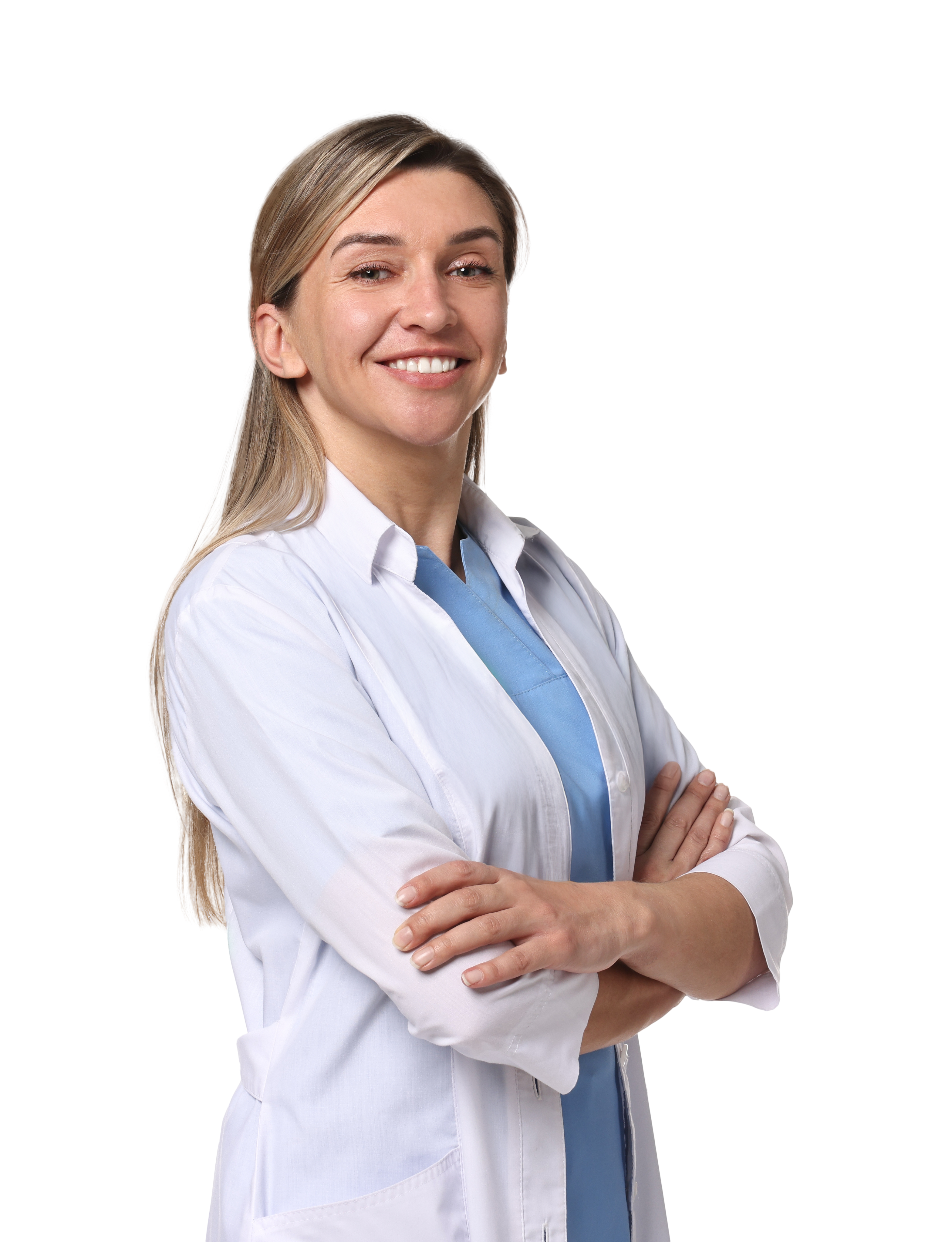 Médica sorrindo